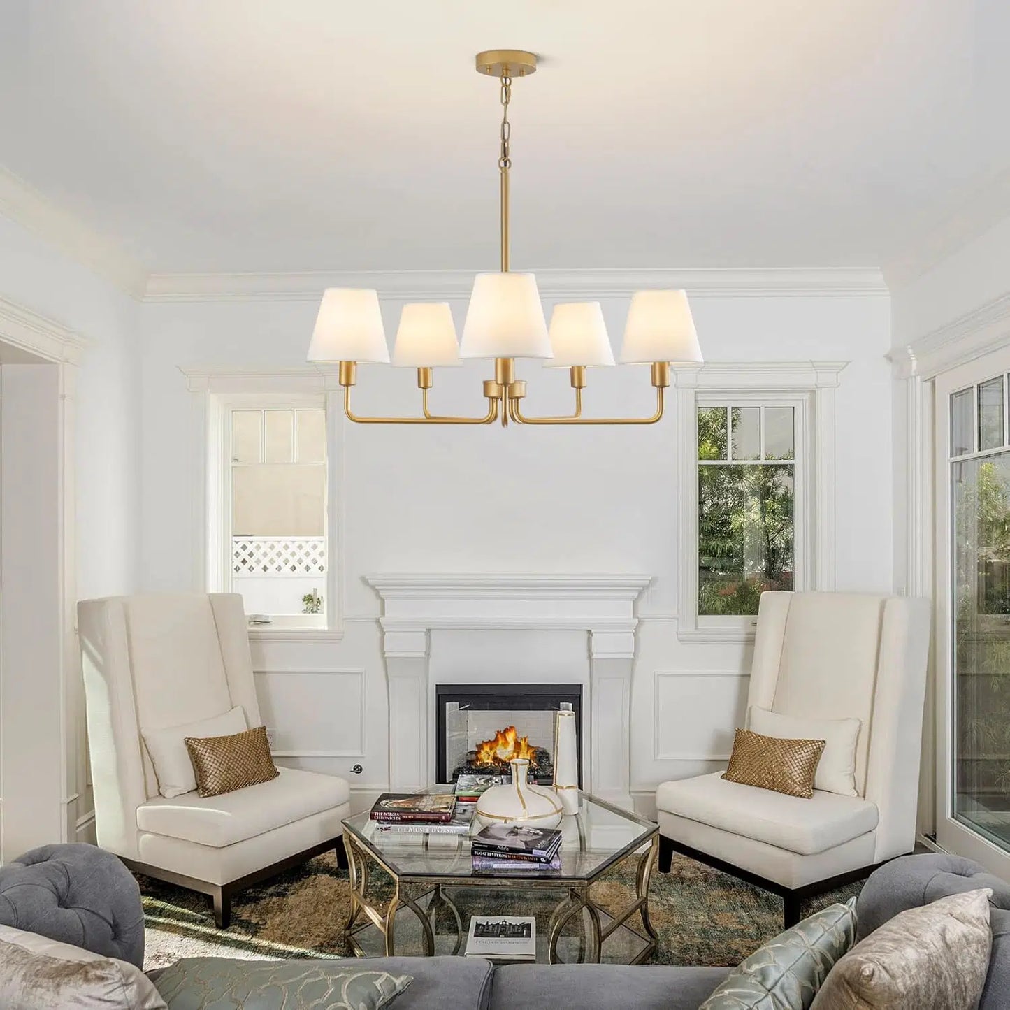 Gold 5-Light Chandelier