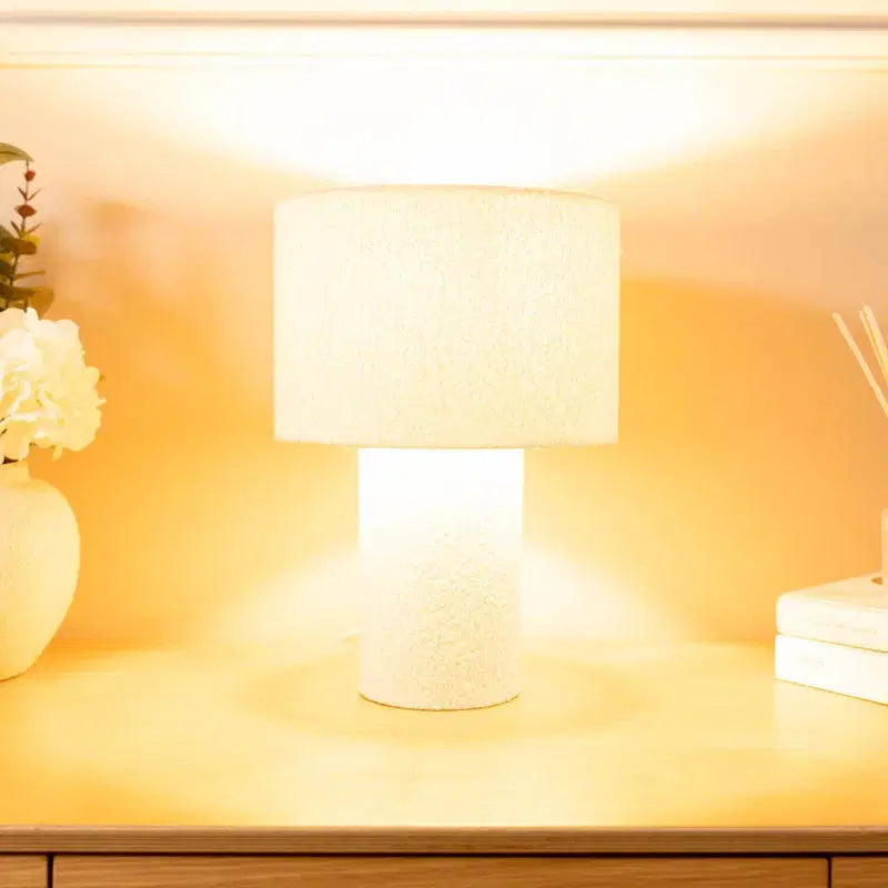 Boucle Table Lamp – Natural Cream