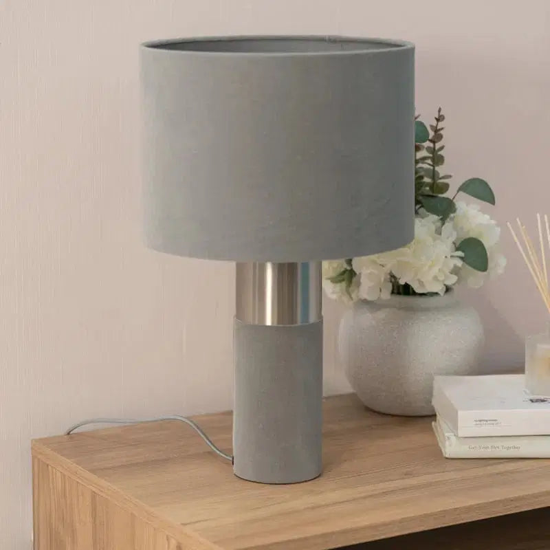 Velvet Side Table Lamp