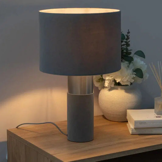 Velvet Side Table Lamp