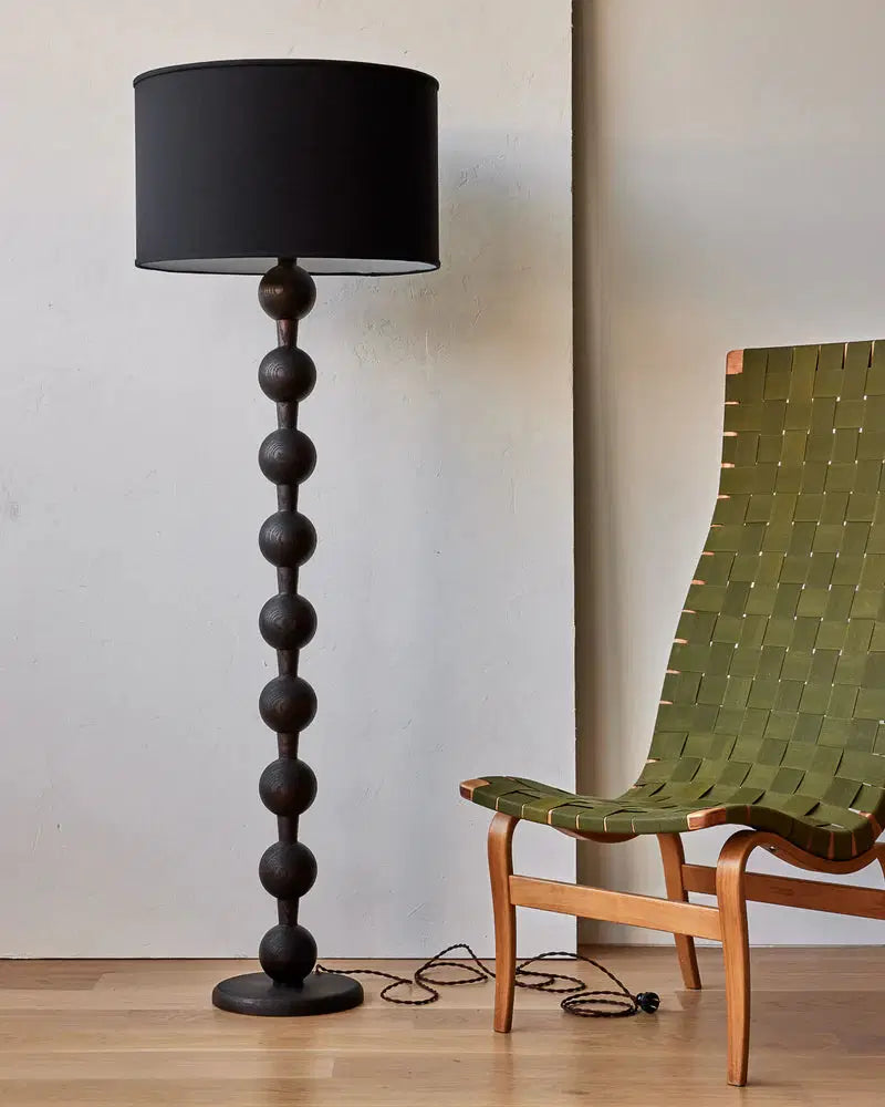 Hugo Barbell Floor Lamp - Dark Wash