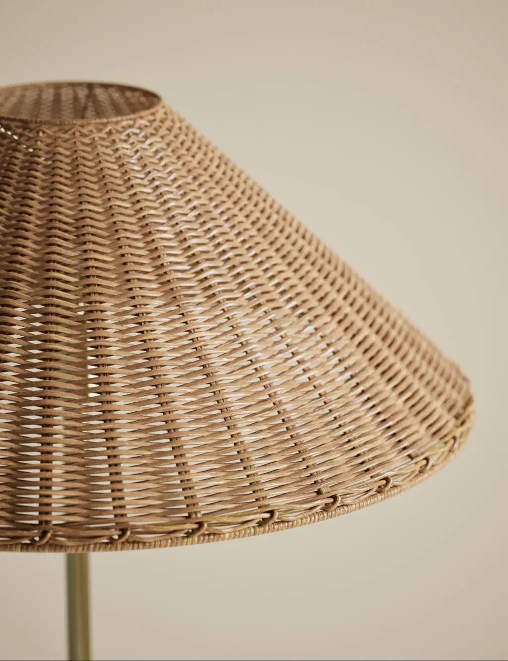 Brass Cane Floor Lamp