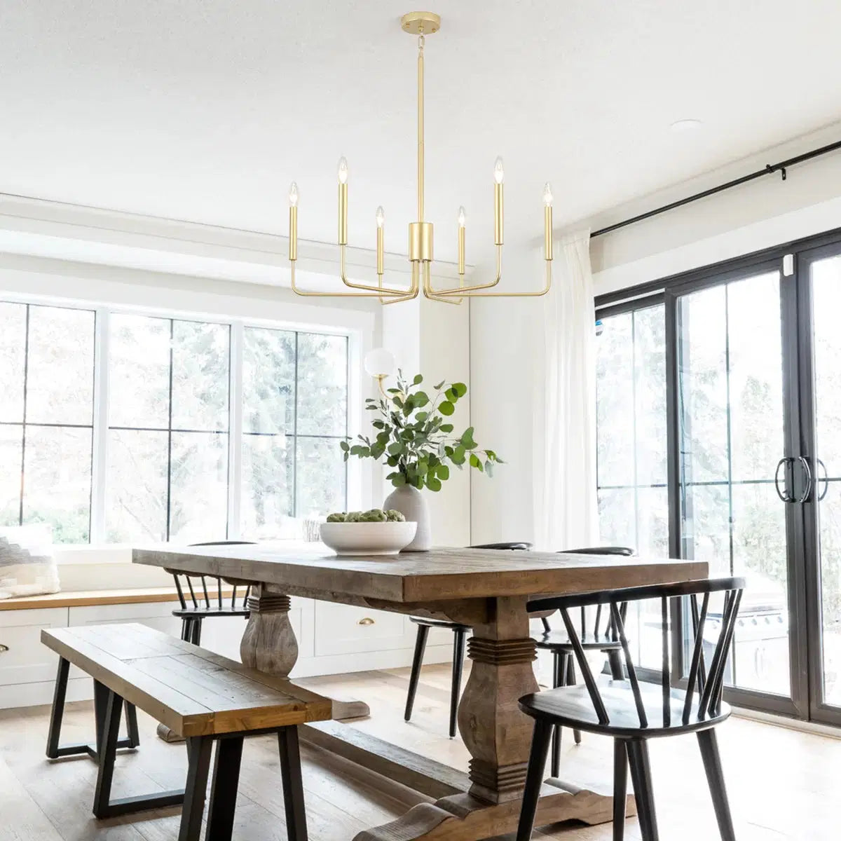 Roxsanne 6-Light Chandelier In Gold Finish