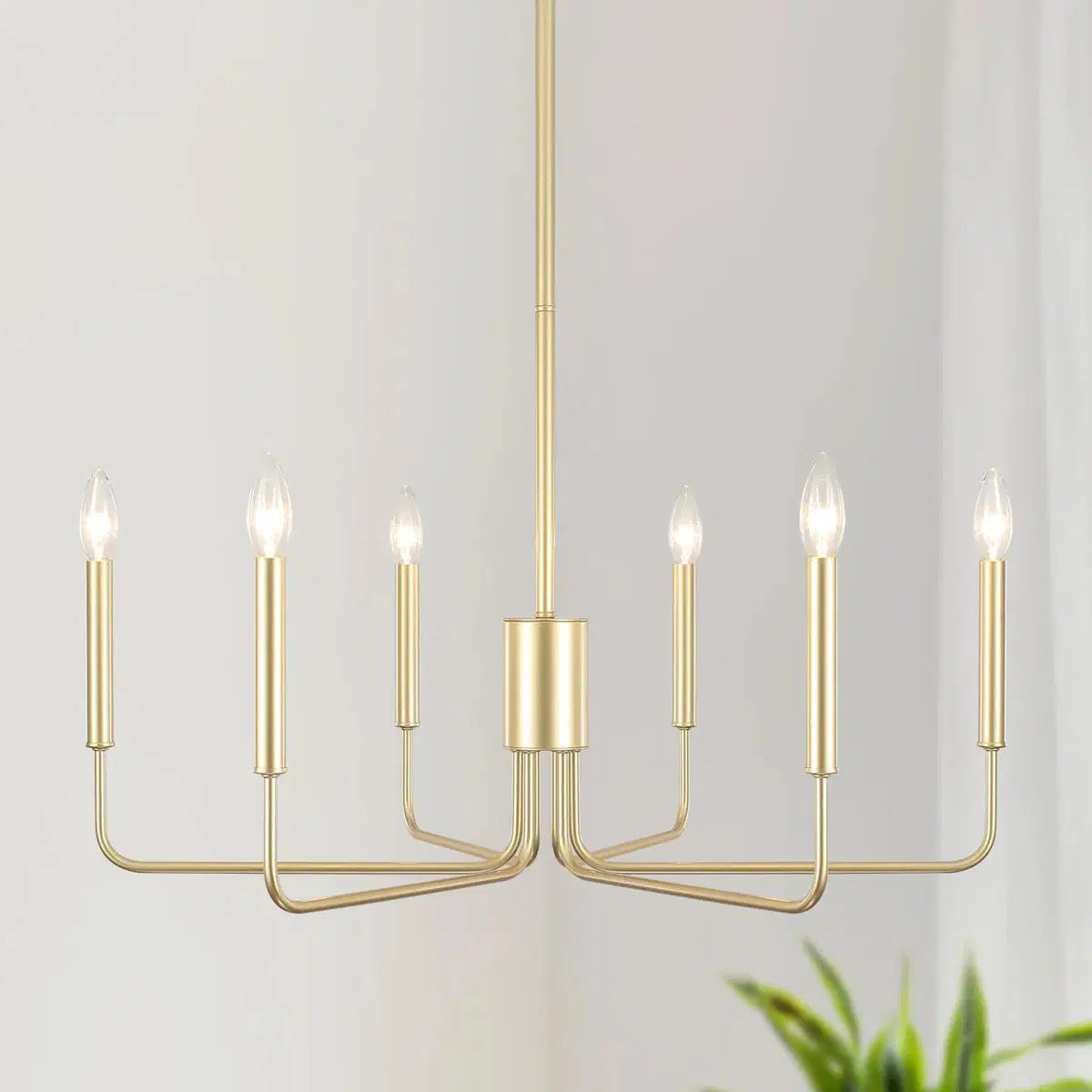 Roxsanne 6-Light Chandelier In Gold Finish