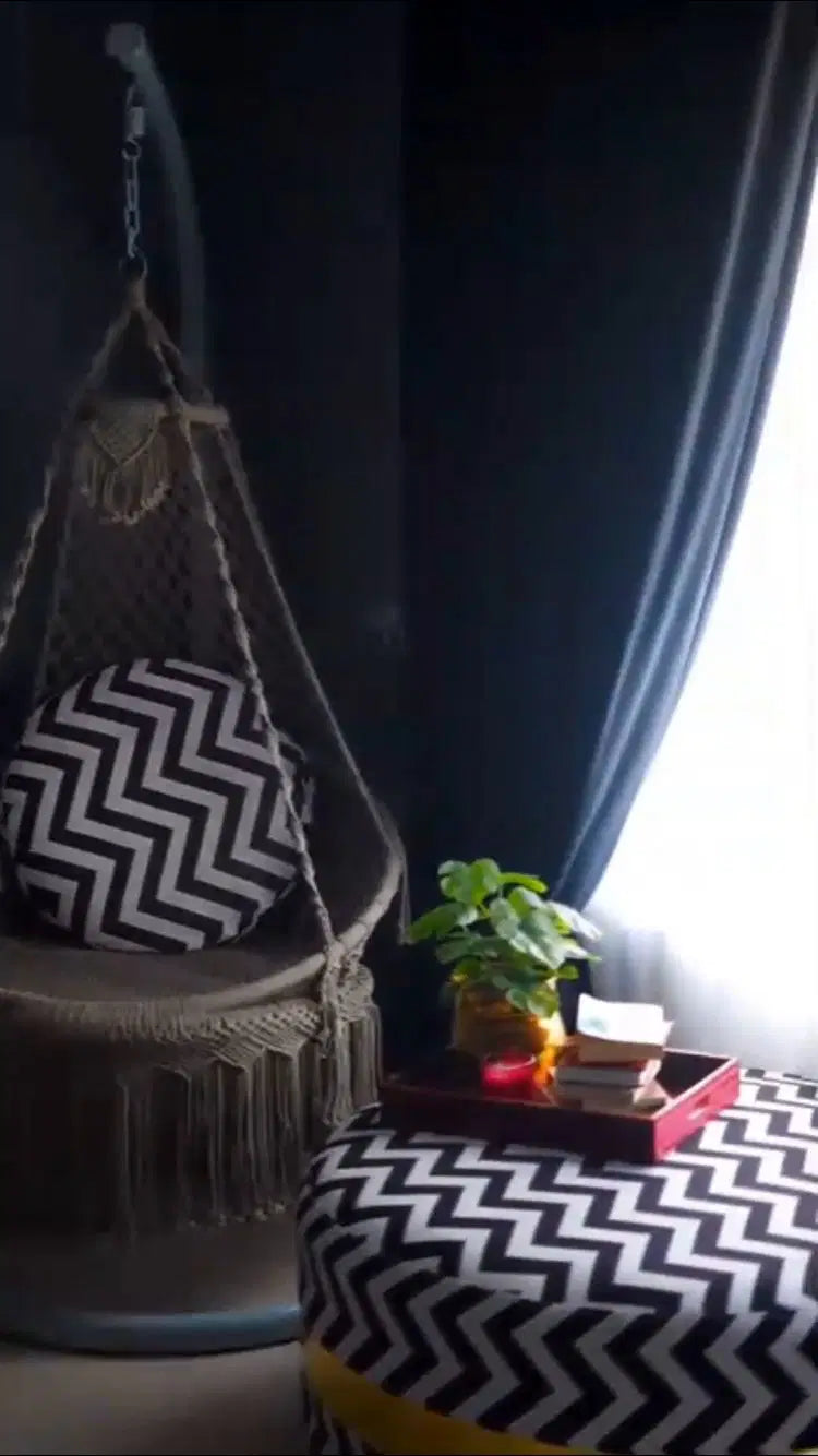 Grey Macrame Swing