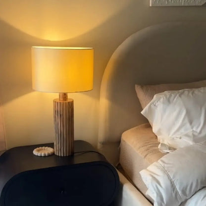 Contemporary Wooden Side Table Lamp