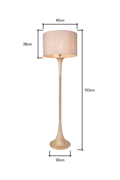 Lea Wooden Floor Lamp