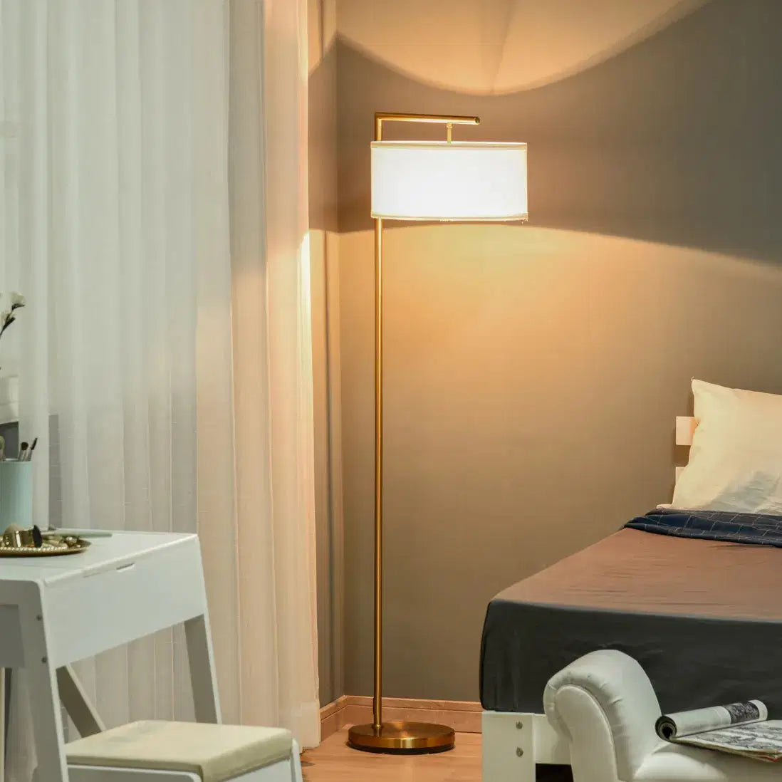 Modern Elegance Brass Floor Lamp