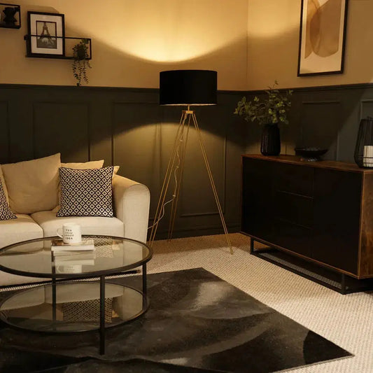 Velvet Shade Floor Lamp