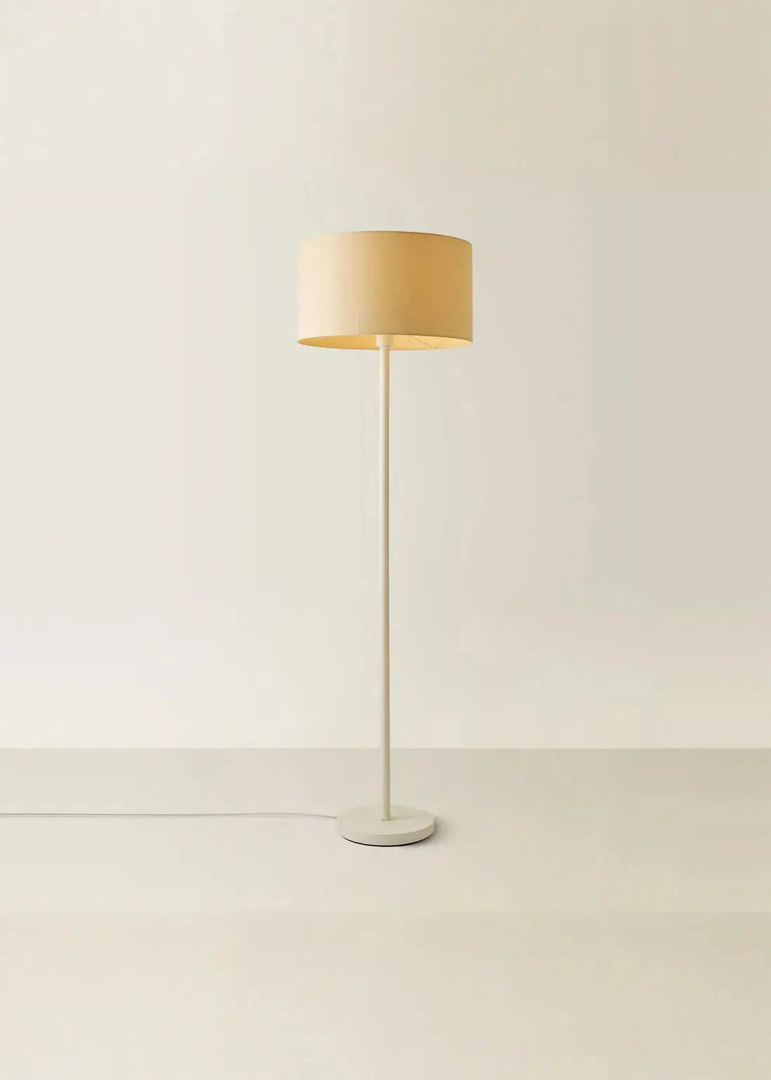 Charlie Floor Lamp – Beige Shade with Sleek Minimalist Base